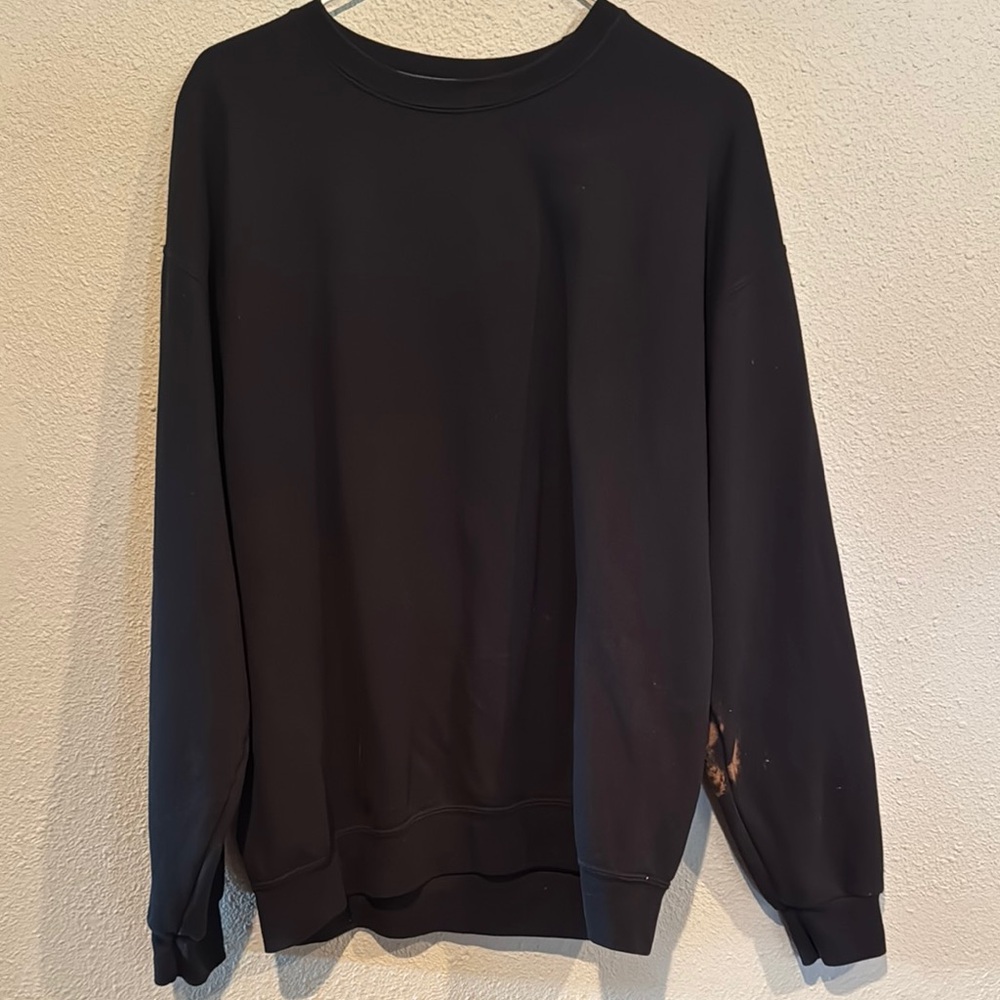 Athletic Works Black Crewneck Sweater Casual Pullover